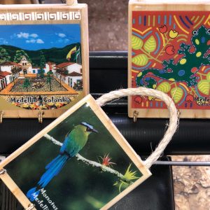 portallaves para el hogar con estilos de aves típicas colombianas