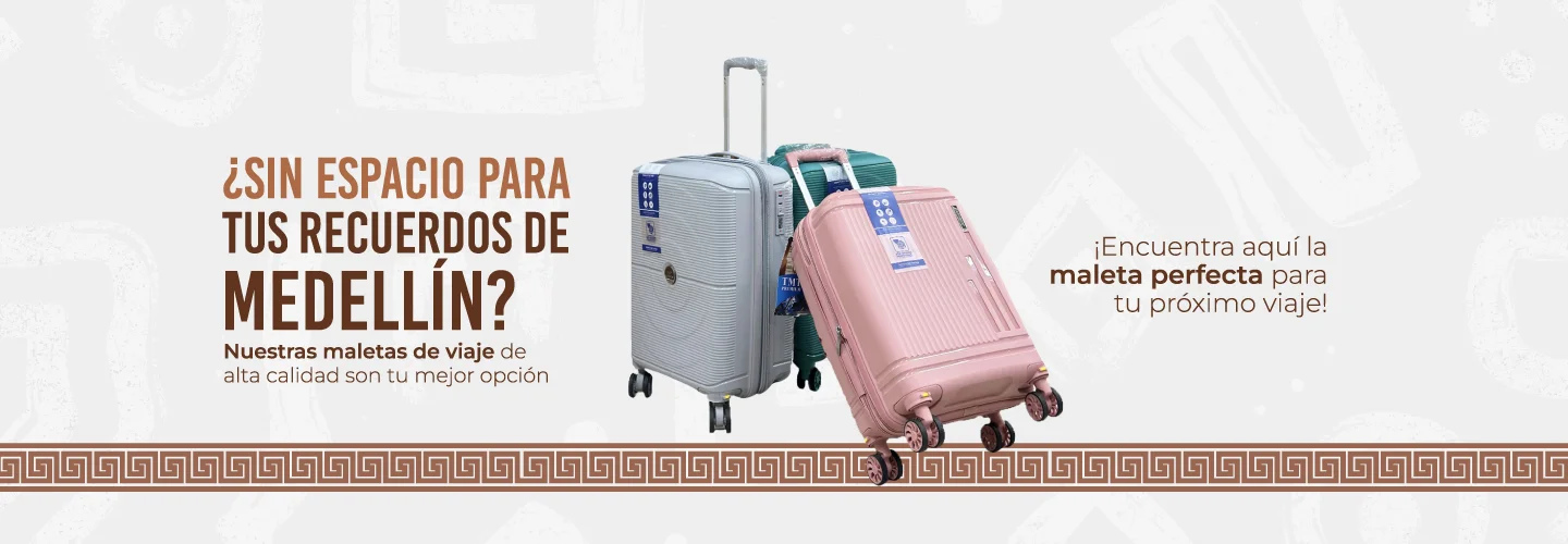 Banner sobre maletas de viaje