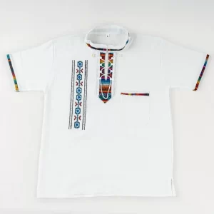 camisa artesanal blanca